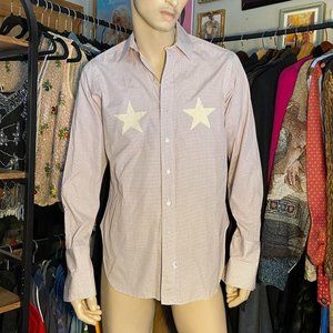 Ralph Lauren Women's Brown and White Blouse